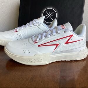 Wade Li-Ning Flash White and Red Athletic Shoes